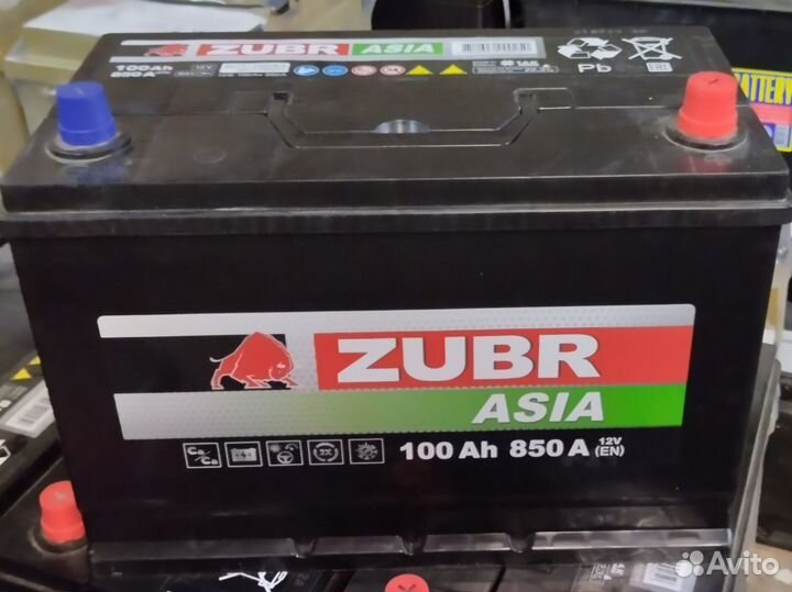 Аккумулятор автомобильный 100 ah Zubr Asia