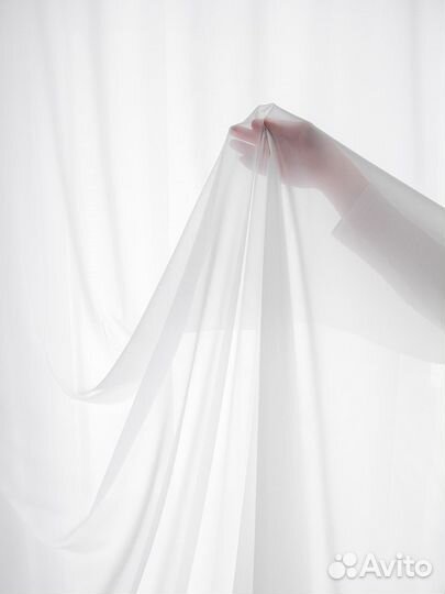 Тюль вуаль белый