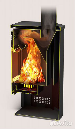 Печь отопительная с варочной Кадриль 120 кв. М