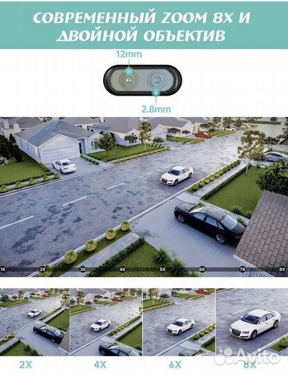Камера видеонаблюдения уличная Wi-fi 8MP
