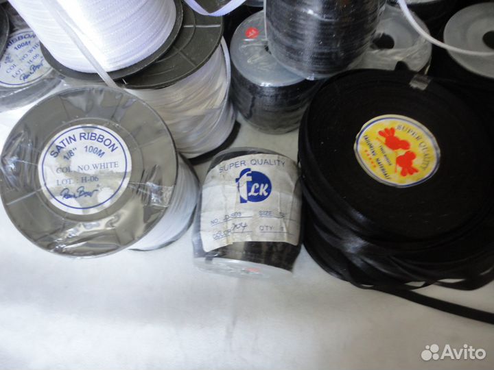 Лента атласная 3 мм,6 мм,бобинами,Тайвань