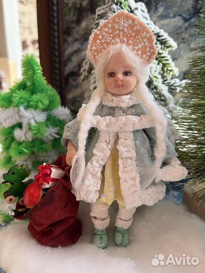 Ватная интерьерная,елочная игрушка