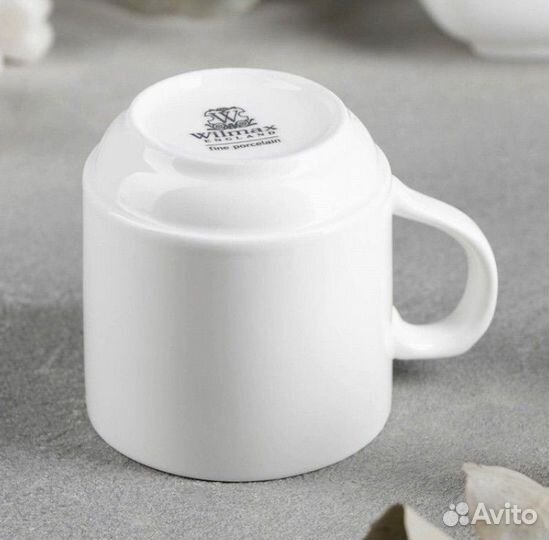 Кружка фарфоровая штабелируемая, 220 мл. 8шт