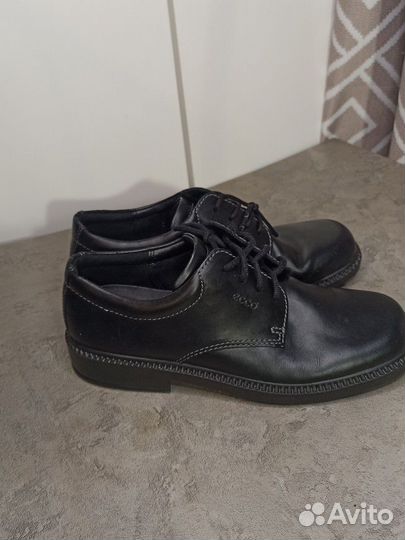 Туфли ботинки ecco детские черные классичекие