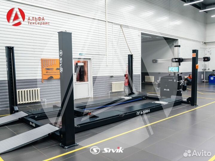 Подъемник автомобильный 4-х стоечный Sivik