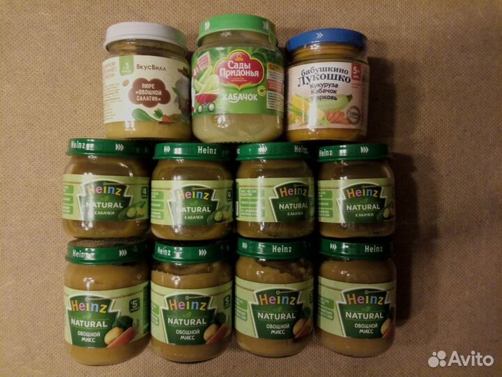 Пюре Агуша говядина, говяд. с овощами, heinz овощ