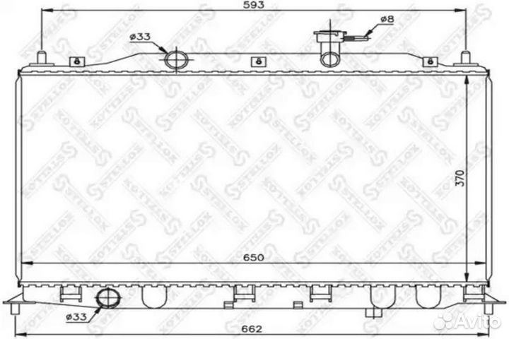 Stellox 1026614SX 10-26614-SX радиатор системы охл