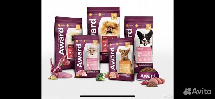 Корм для кошек Авард Award 15кг