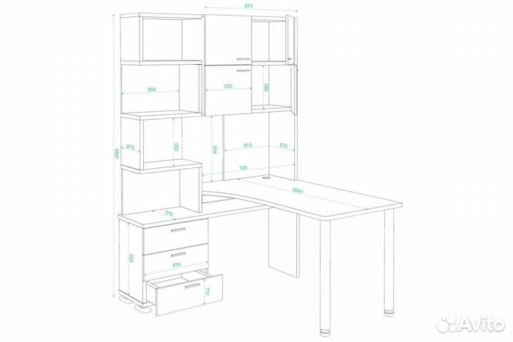 Компьютерный стол Домино ср-500М/140 (левый)