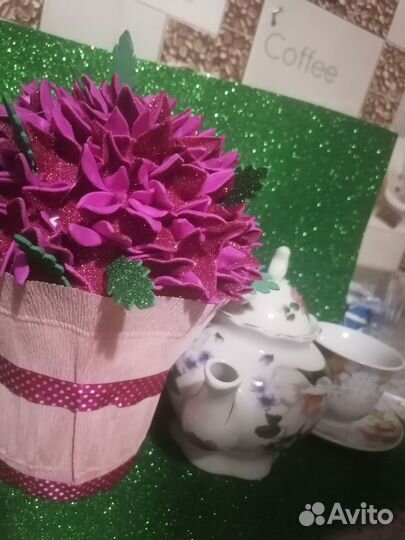 Набор кружка, чайник Букет