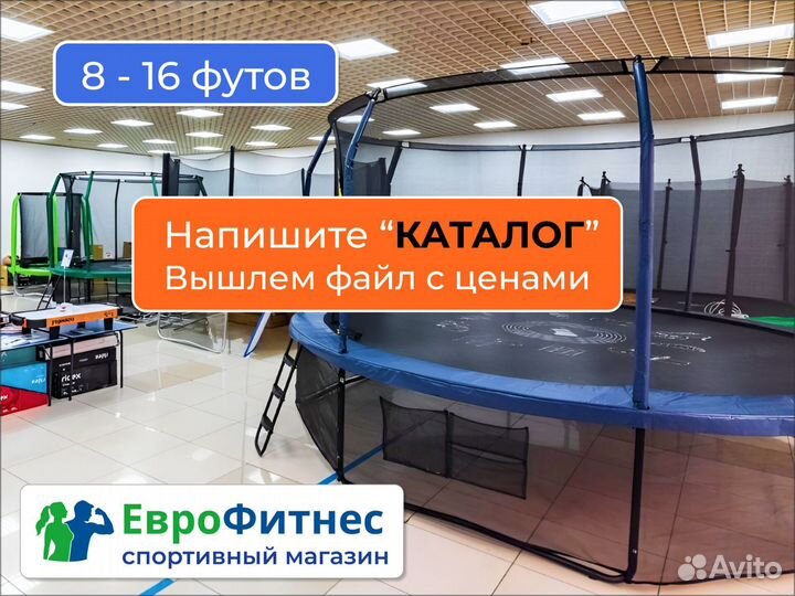 Батут с сеткой DFC Trampoline Fitness