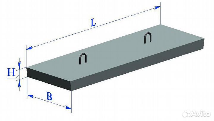 Перемычки плитные 5пп 23-10 2330*510*140, 0,416т