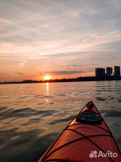 Морской каяк трёхместный пластиковый