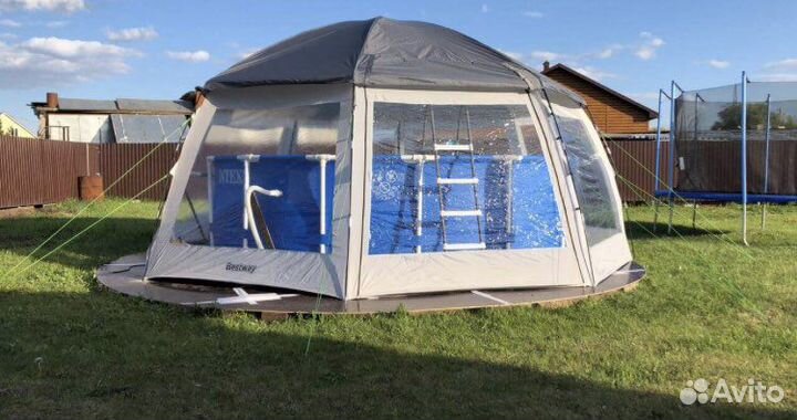 Круглый купол для бассейна BestWay 600x600x295
