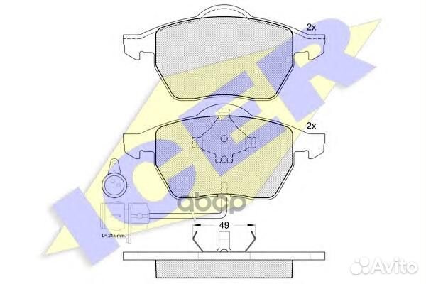 Колодки тормозные 180808 Icer