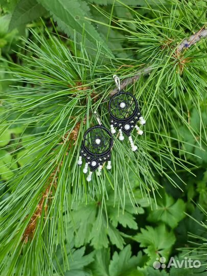 Серьги с жемчугом 