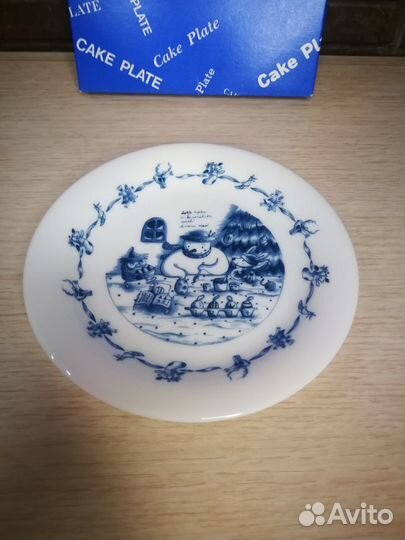 Фарфоровая тарелка. Рождество/Новый год. Винтаж