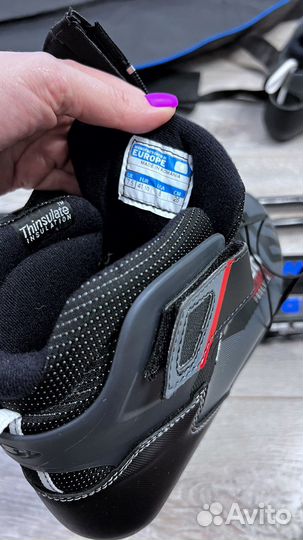 Лыжные ботинки Salomon и лыжи Nordway с палками