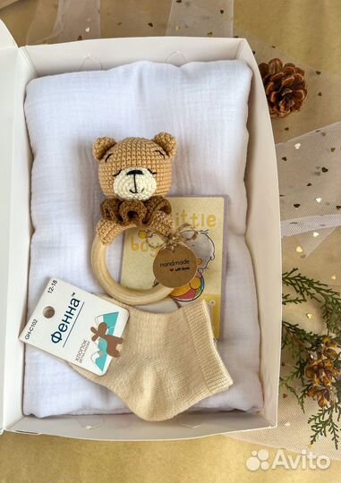 Набор для новорожденного, пеленка,грызунок