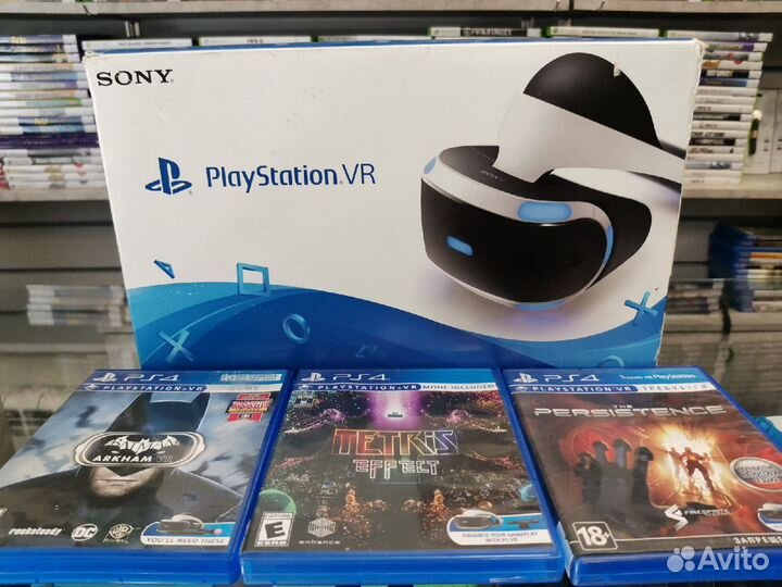 Комплект Sony PS VR + Три игры