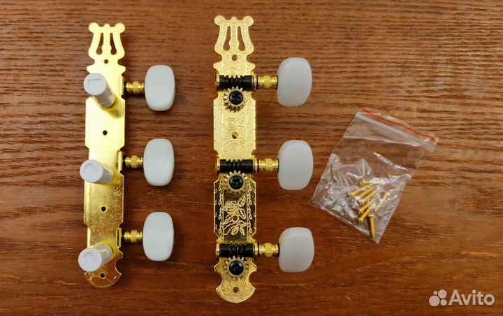 Колковый механизм на планке на классическую гитару