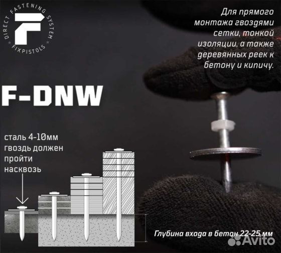 Гвозди F-DNW72 100шт/уп