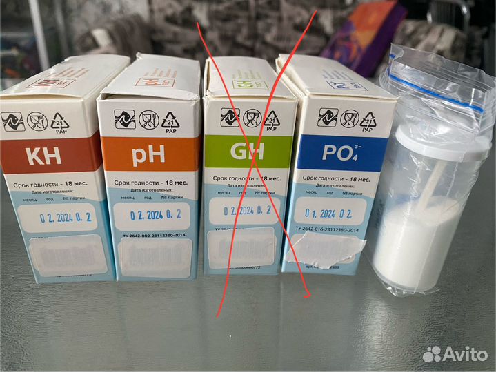 Тесты для аквариум. воды, кондиционеры и корм