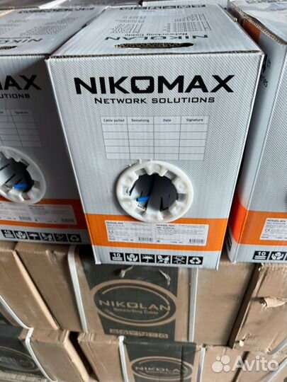 Кабель nikolan UTP 4x2x24awg cat 5e NKL 4100A-BL