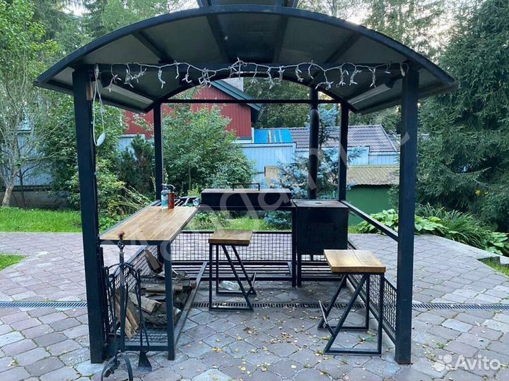 Мангал с крышей