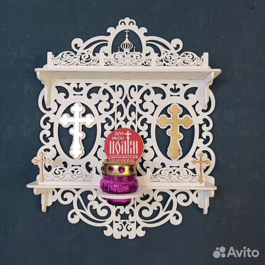 Полка для икон Иконостас Модель 60 Красный угол 1