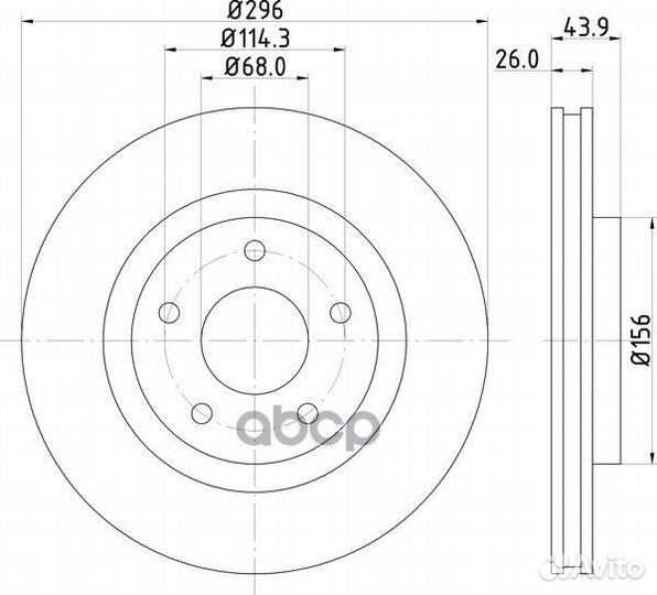 Диск тормозной перед ND2031K nisshinbo