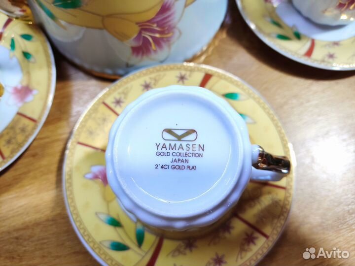 Чайный набор 6 чашек + чайник yamasen gold collect