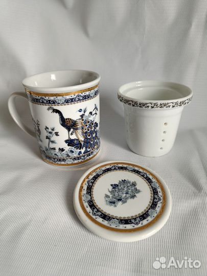 Кружка заварочная с заварной колбой и крышкой