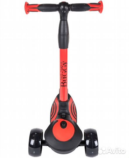 Самокат TechTeam Buggy, красный (3-х колесный, св