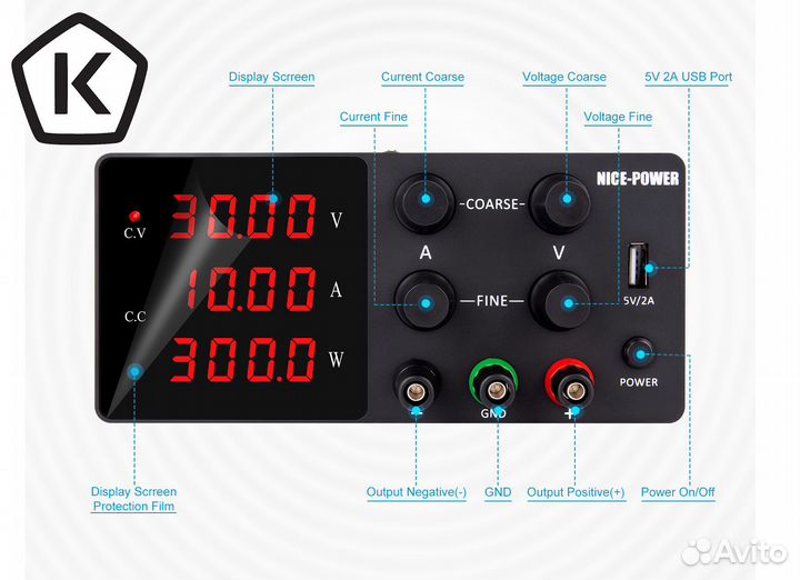 Блок питания регулируемый SPS-W3010