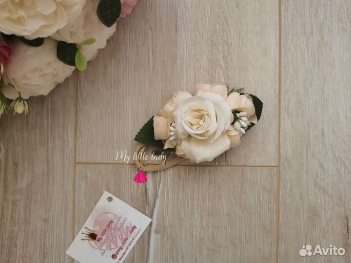 Повязка на голову Розы для девочки новая