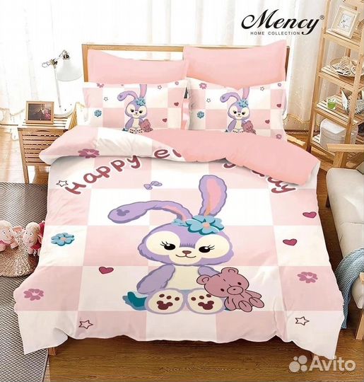 Детское постельное белье простынь на резинке Mency