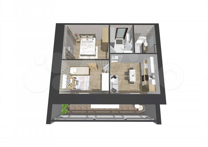 2-к. квартира, 53 м², 2/5 эт.