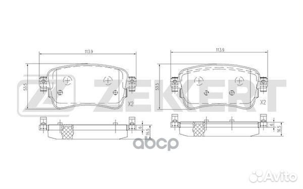 Колодки торм. диск. задн. Citroen Spacetourer 1