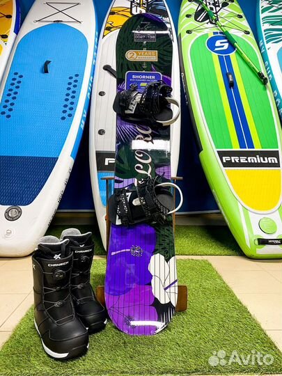 Сноуборд комплект крепы и ботинки