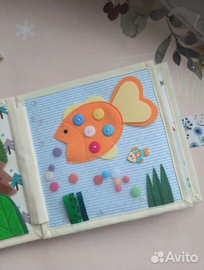 Развивающая фетровая книга на заказ