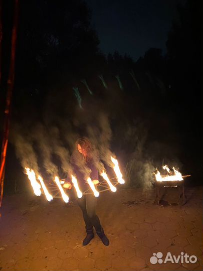 Фаер шоу, танец с огнем