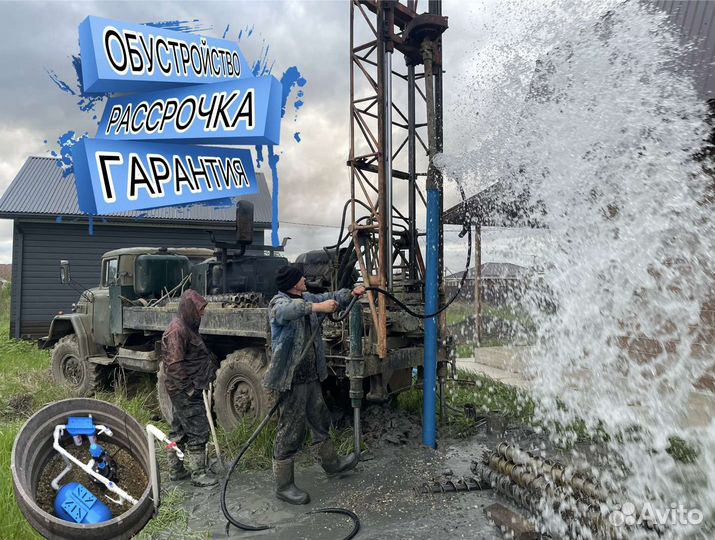 Бурение и обустройство скважин на воду прочистка