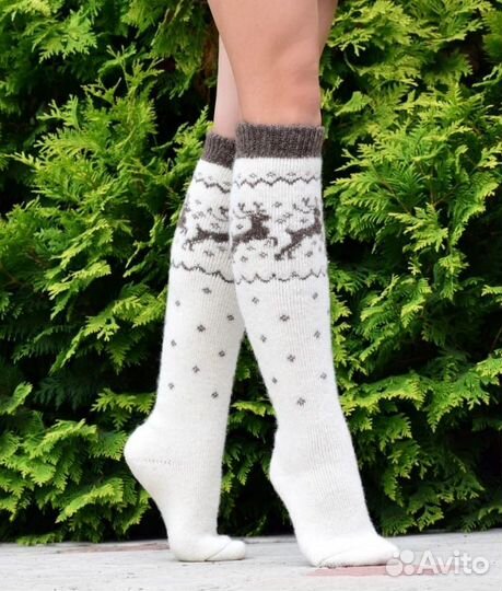 Женские шерстяные гольфы