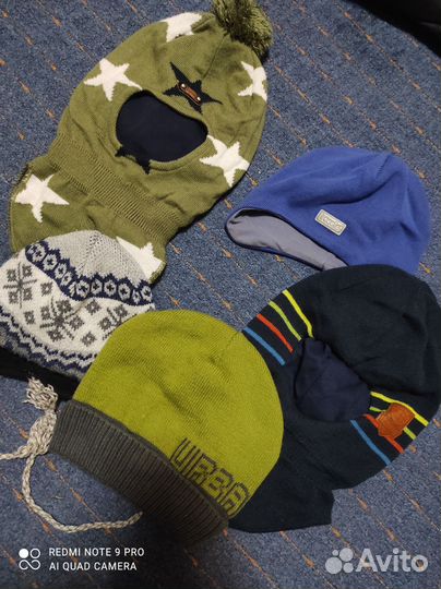 Шапки для мальчика 52 54