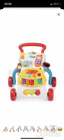 Ходунки каталка baby go со светом и музыкой