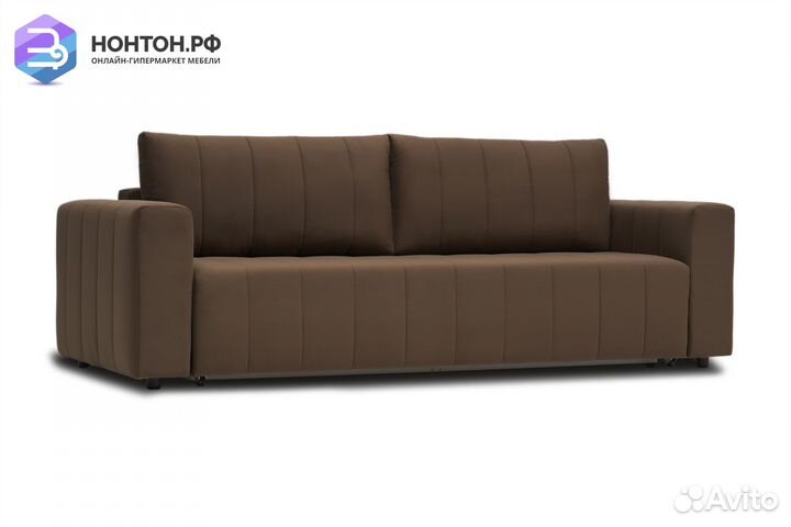 Диван еврокнижка Малибу коричневый