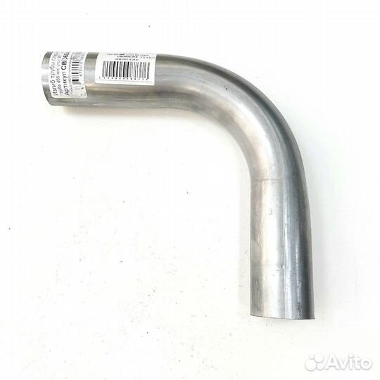 Труба-гиб глушителя 55*300 угол 90 нержавейка CBD