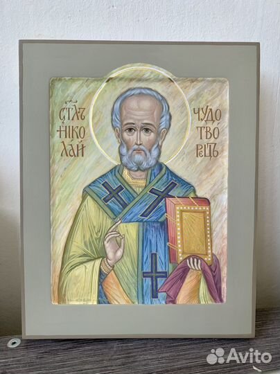 Икона рукописная Николай Чудотворец