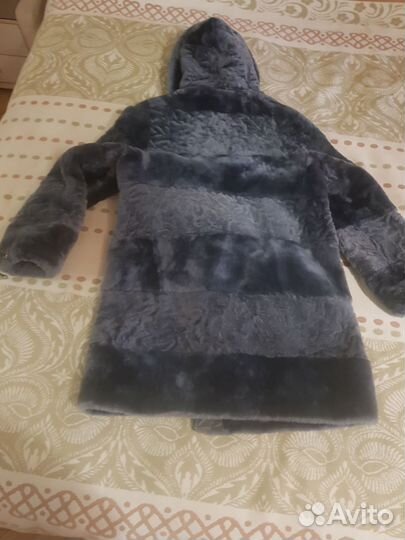 Шуба мутоновая с капюшоном 48 50